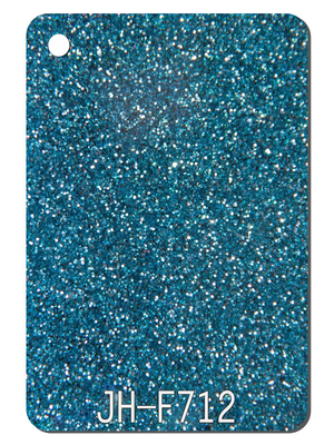 Độ dày 10MM Màu xanh lam long lanh Tấm acrylic Trang trí nhà triển lãm