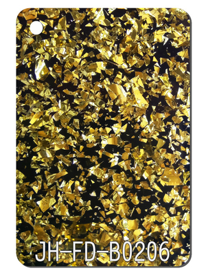 4ftx8ft Cắt theo kích thước Vàng Đen Chunk Long lanh Acrylic Tấm trang trí bảng Perspex tùy chỉnh