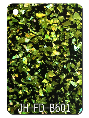 3MM Dày 4x8ft Màu xanh lá cây Đen Chunk Glitter Acrylic Tấm bảng Perspex