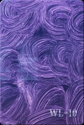 Màu tím Xoáy nước Mô hình Tấm acrylic Trang trí Cửa sổ Cửa sổ Không độc hại
