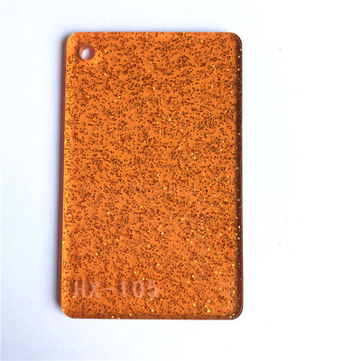 PMMA trong suốt màu cam đúc tấm acrylic lấp lánh để cắt bằng laser